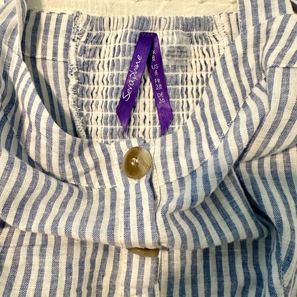 Seraphine Button Front Maternity/Nursing Midi Sundress - Picture 6 of 6